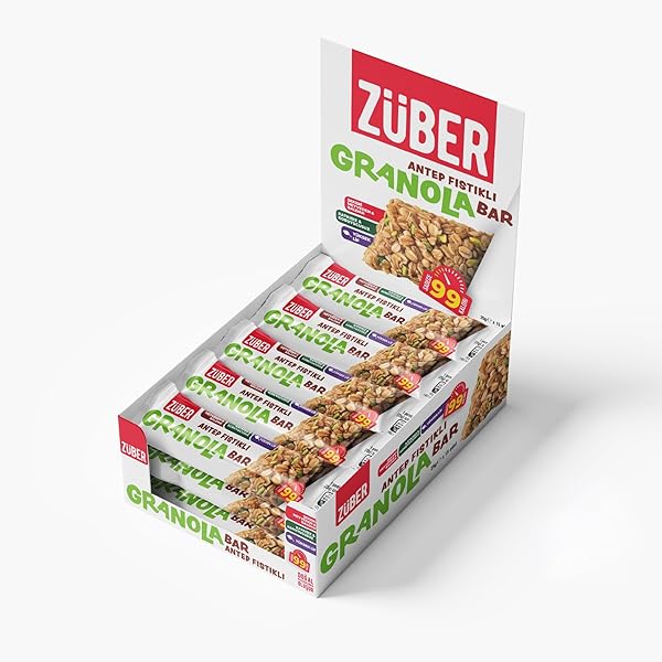 Züber Granola Bar Antep Fıstıklı, 25Gr, 15 Adet