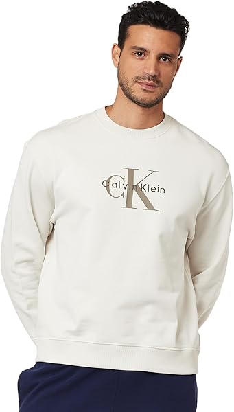 Calvin Klein LS EU 350TERRY MONOLOGO CN SWTSH Sweatshirt Erkek