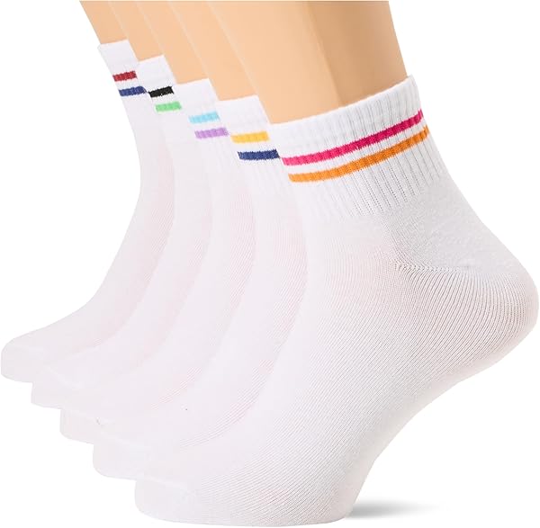 Jack & Jones Erkek JACBENJAMIN SHORT TENNIS SOCKS 5 PACK Çorap, Beyaz, Tek Beden