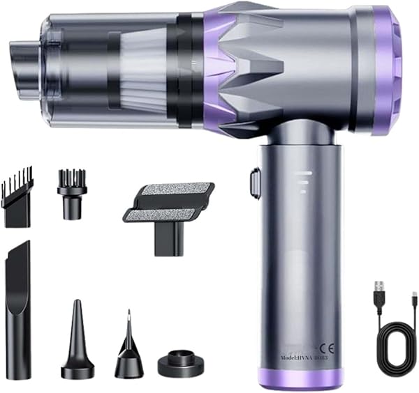 AEE® Kablosuz Güçlü Araç Süpürgesi ve Hava Üfleyici | 20000Pa Turbo Vakum Gücü | 3 Kademeli Fırçasız Motor | Şarjlı Mini El S