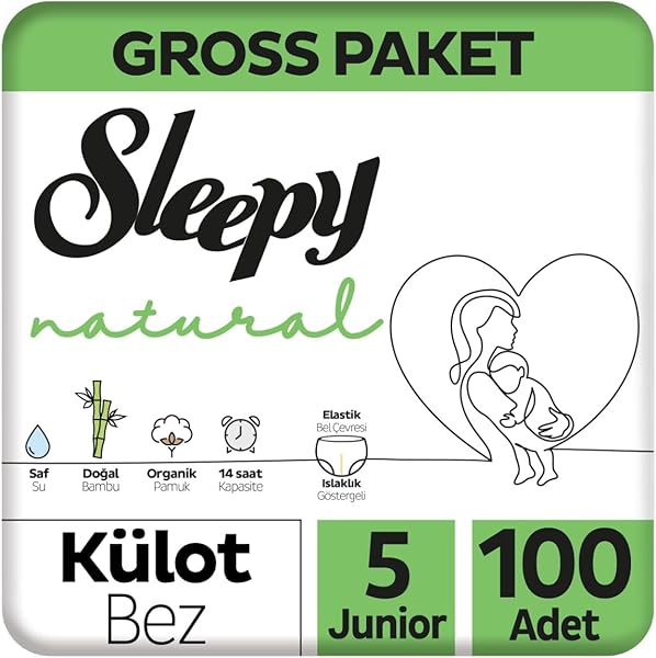 Sleepy Natural Gross Paket Külot Bez 5 Numara Junior 100 Adet