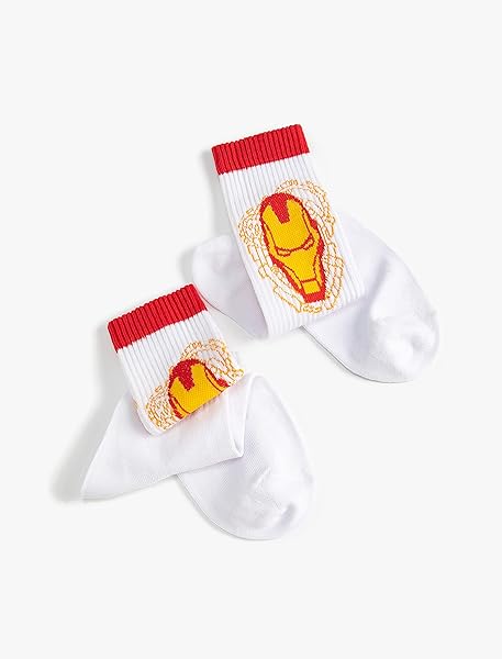 Iron Man Çorap Lisanslı İşlemeli