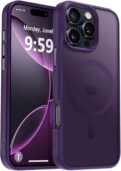 URUCHI Güçlü Manyetik iPhone 14 Pro Telefon Kılıfı, [Mag-Safe ile Uyumlu] [Askeri Düzey Düşme Koruması] [Güçlü Silikon Kenarl