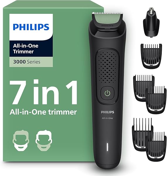 Philips 7'si 1 Arada Erkek Bakım Seti, 60 Dakika Çalışma Süresi, Kendini Bileyen Bıçaklar, Şarj Göstergeli, MG3920/15