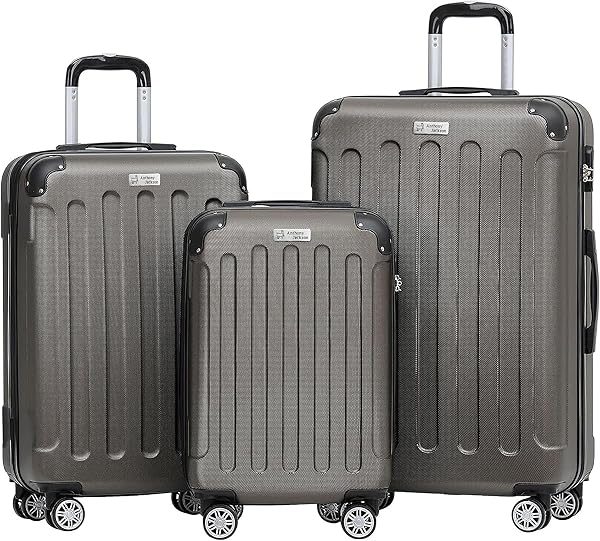 Anthony Jackson Ultra Hafif ABS Valiz TRION (Füme, 3'lü Set)