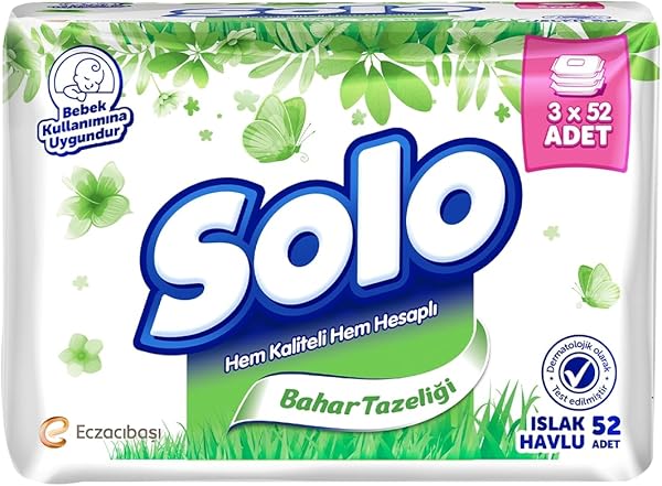 Solo Islak Havlu 3*52 Yaprak