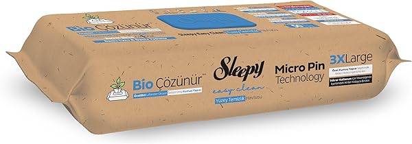 Sleepy Bio Çözünür Yüzey Temizlik Havlusu&Mendili Deniz Tuzu&Yosun 3x50 (150 Yaprak)