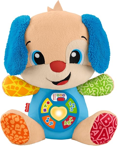 Fisher-Price bebekler için eğitici oyuncak, Eğlen ve Öğren Yaşa Göre Gelişim Köpekçik, 6 ay ve üzeri bebekler için müzikli pe