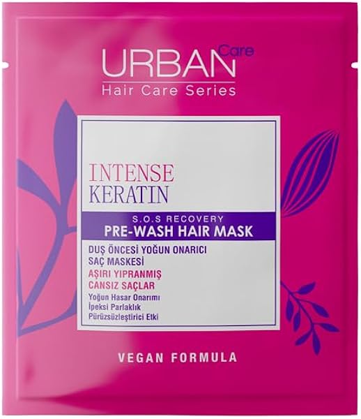 URBAN Care Intense Keratin Aşırı Yıpranmış Saçlara Özel Duş Öncesi Saç Bakım Maskesi 50 ml- Vegan
