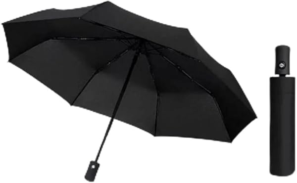 Jouis Şemsiye Otomatik Katlanır 8 Telli aç-kapa otomatik-şemsiye çantalı, teflon kaplama, rüzgar geçirmez küçük hafif kompakt