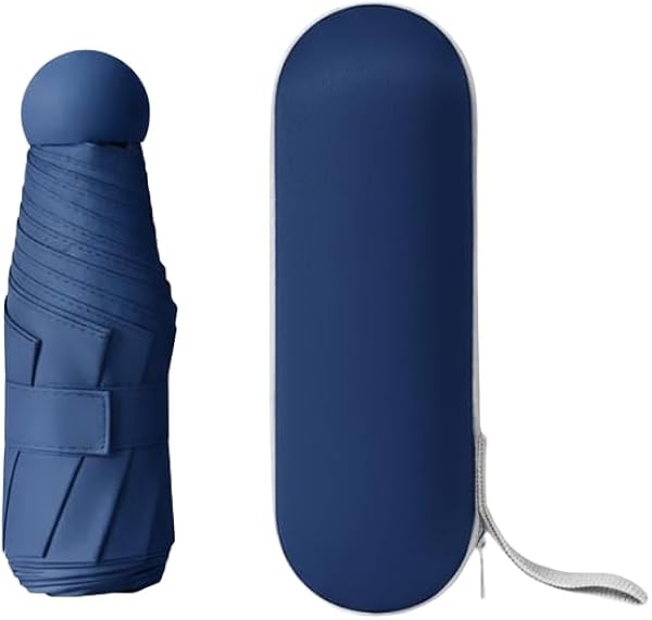 Kapsül Şemsiye Kompakt Katlanır Mini – Su Geçirmez, Rüzgara Dayanıklı, UV Koruma (UPF 50+), Ultra Hafif Seyahat ve Günlük Kul