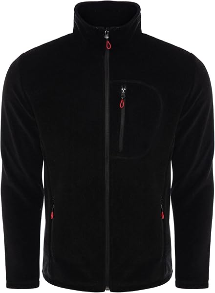 Ghassy Co. Erkek Pro Rüzgar Geçirmez 5 Cepli Outdoor Tam Fermuarlı Polar Ceket