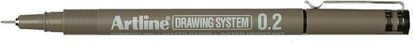 Artline Drawing System 0.2 Çizim Kalemi, 0.2 mm, Siyah