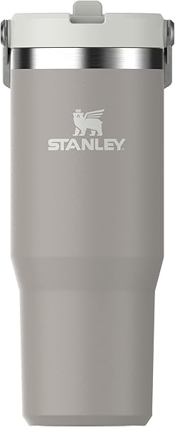 Stanley IceFlow Flip Straw Tumbler Pipetli Termos Bardak, Gri (Ash), 0.89 Litre