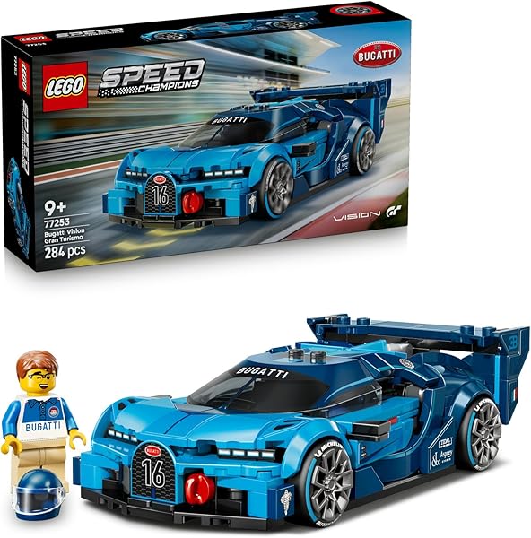 LEGO Speed Champions Bugatti Vision Gran Turismo Hiper Spor Araba 77253-9 Yaş ve Üzeri çocuklar için Bugatti Kıyafet Giyen Mi