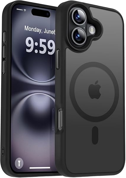 URUCHI Güçlü Manyetik iPhone 16 Telefon Kılıfı, [Mag-Safe ile Uyumlu] [Askeri Düzey Düşme Koruması] [Güçlü Silikon Kenarlar] 