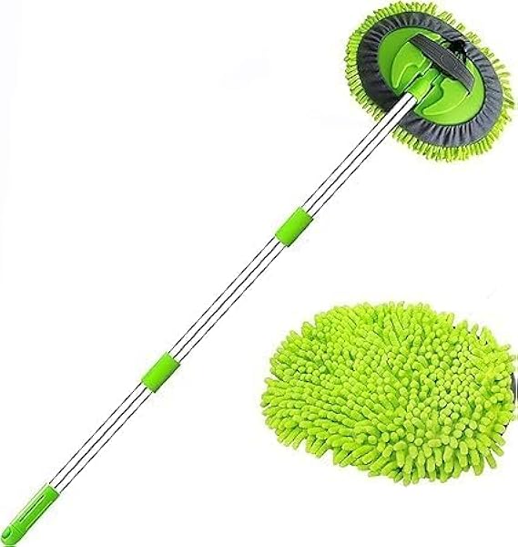 Smartizi Araba Yıkama Fırçası,Araba Mopu, Paspas Temizleme Aleti Uzun Saplı Yıkama Detaylandırma Fırçası,Mikrofiber Temizleme