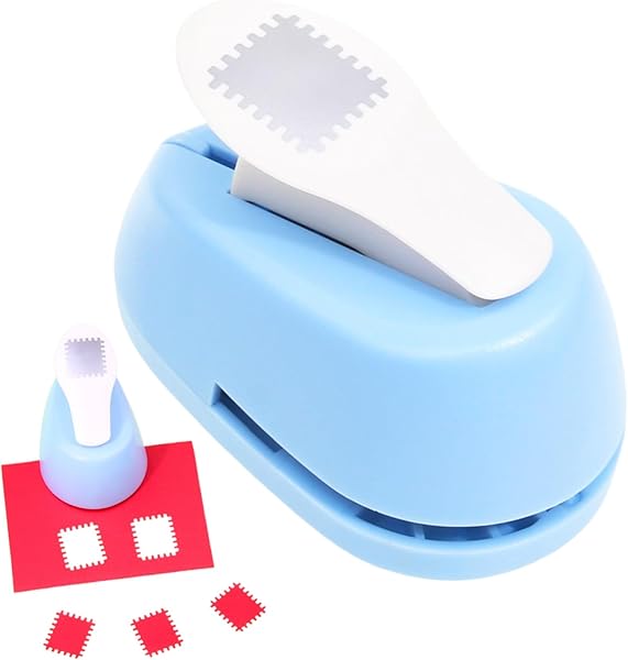 Damga Delgeç, Büyük Posta Pulu Delgeç, Pul Kağıt Delgeçs, DIY Kart Yapımı Karalama Defteri Hazırlama için Kare Şekli Kabartma