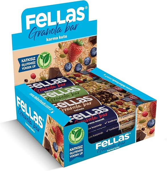 Fellas Granola Bar Karma Kutu, 3 Çeşit, 12 Adet