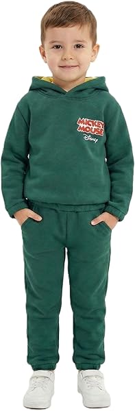 Çocuk Eşofman Takımı Kapüşonlu, Uzun Kollu, 3 İplik Şardonlu