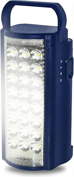 Amber LED 24 Ledli Taşınabilir Işıldak Kamp Feneri El Feneri - Mavi