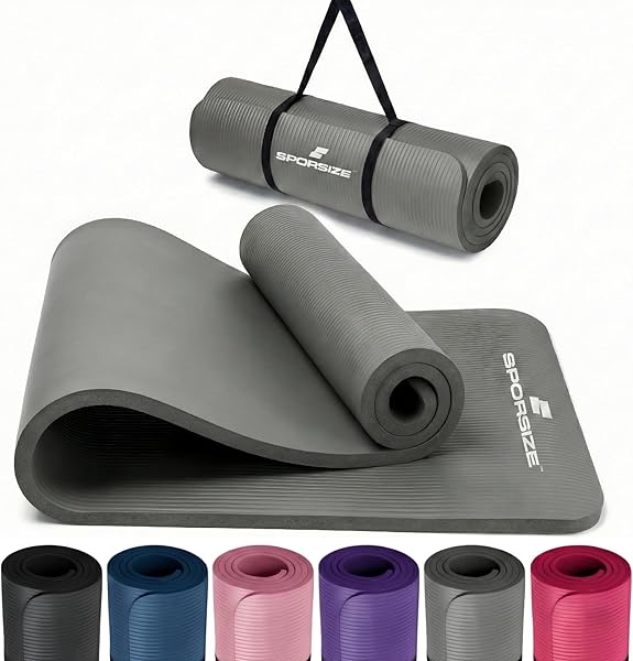 Sporsize Pilates & Yoga Matı — Kaymaz NBR Köpük — Taşıma Askılı — Ev & Salon Kullanımı