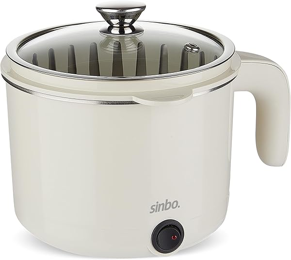 Sinbo SCO-5063 Çok Fonksiyonlu Buharlı Pişirici – 1 Litre Kapasite, Paslanmaz Gizli Rezistans, Temperli Cam Kapak, Krem Renk