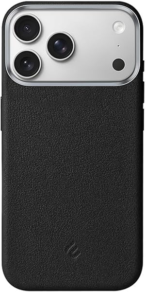 Minesk iPhone 17 Pro için MagSafe ile Uyumlu Çizilmeyen ve Parmak İzi Tutmayan Deri Görünümlü Metal Tuşlu ve Metal Lens Çerçe