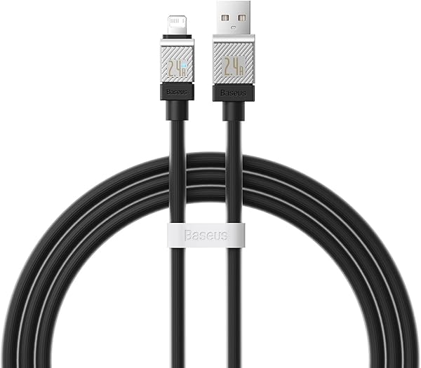 Baseus CoolPlay Serisi Hızlı Şarj Kablosu USB to iP 2.4A, 1m, Siyah
