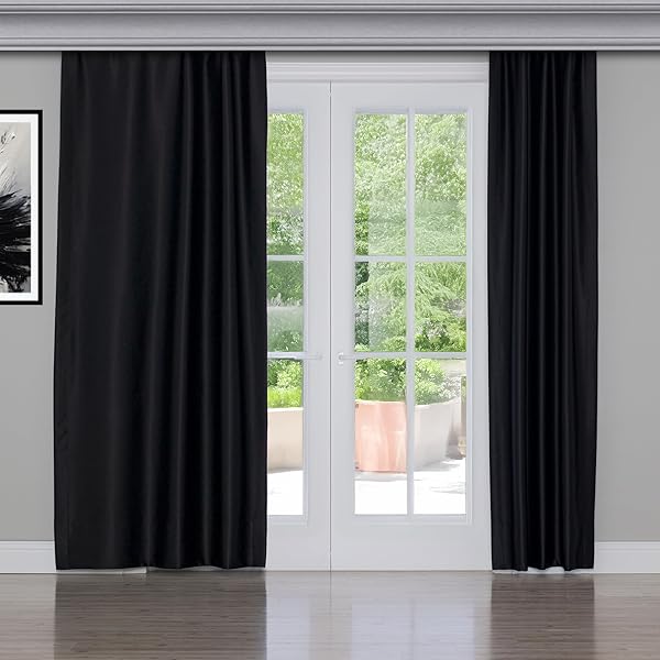 Gauze Fabric Design Blackout Siyah Karartma Özellikli Fon Perde 200 x 200