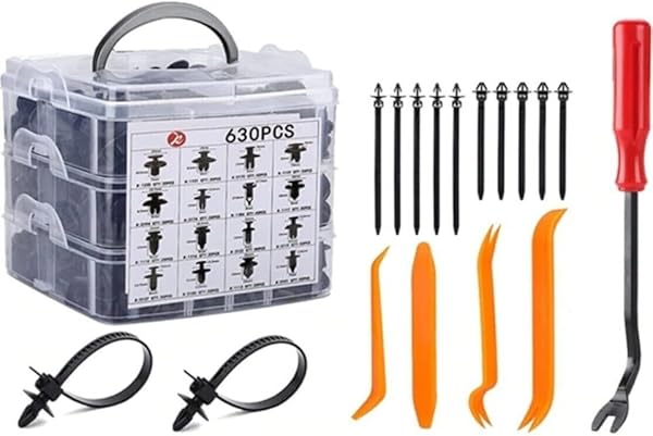 Busstier Araç Tamir Trim Seti Oto Klips Fastener 630 Parça Döşeme Sökme Aparatı Kapı Panel Tampon Bağlantı Elemanları Onarım 