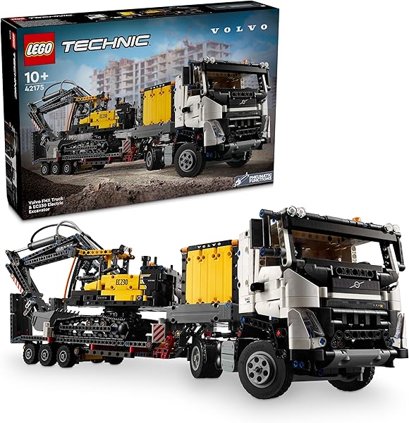 LEGO Technic Volvo FMX Kamyon ve EC230 Elektrikli Ekskavatör 42175-10 Yaş ve Üzeri Çocuklar için Yaratıcı Oyuncak Yapım Seti 