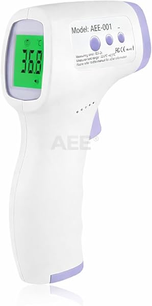 AEE® CE onaylı Dijital Temassız Ateş Ölçer Termometre Tabanca Model Hafızalı Pilli Bebek Çocuk Kedi Köpek Ortam Nesne Yemek H