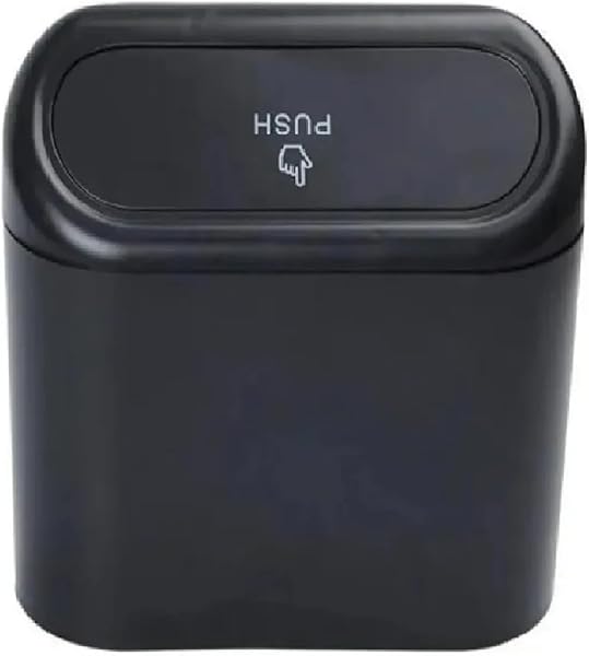 Araba Çöp Kutusu Araç Içi Taşınabilir Kapaklı Organizer Çöp Kovası Itme Kapaklı Kova