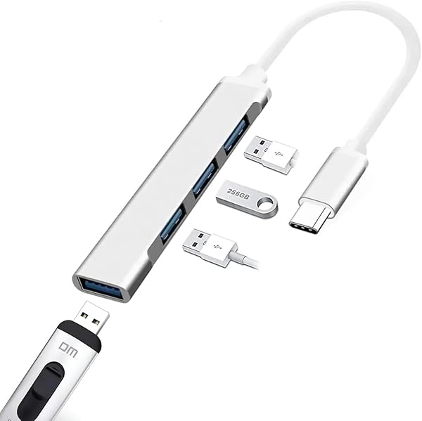 Coverzone Type-c To USB Hub 4 Port Çoklayıcı Macbook İle Uyumlu Çoğaltıcı Adaptör