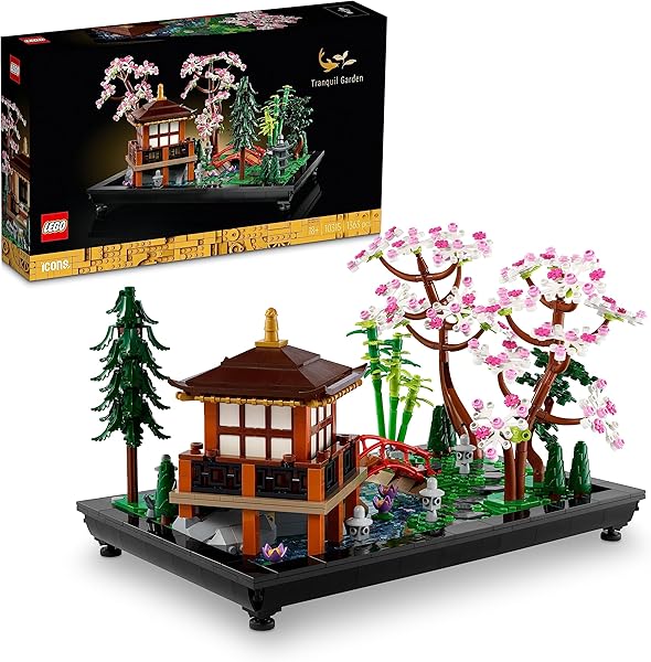 LEGO Icons Huzurlu Bahçe 10315 - Yetişkinler İçin Dekoratif, Koleksiyonluk ve Sergilenebilir Çiçek Modeli Yapım Seti (1363 Pa