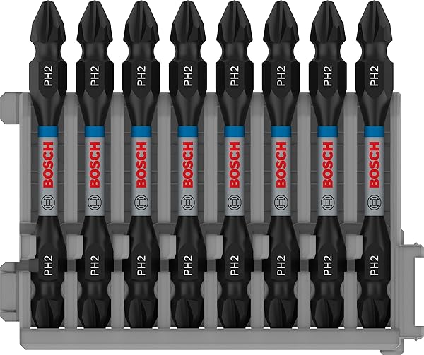 Bosch Professional Accessories 2608522337 çift-"Impact PH2 Tornavida Ucu" 8-parça, 0 W, 0 V