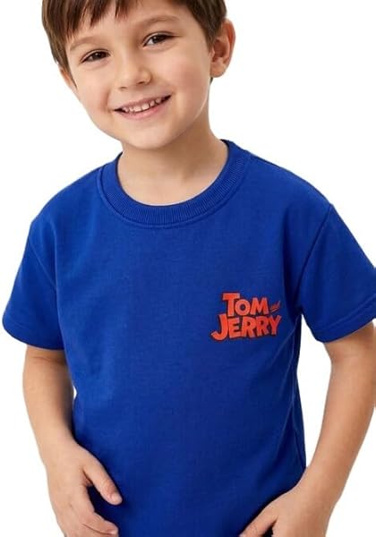 JCKS Çocuk T-shirt, Kısa Kollu, Bisiklet Yaka, Baskılı, Pamuk, Uniseks, Günlük Kullanım, Regular Fit