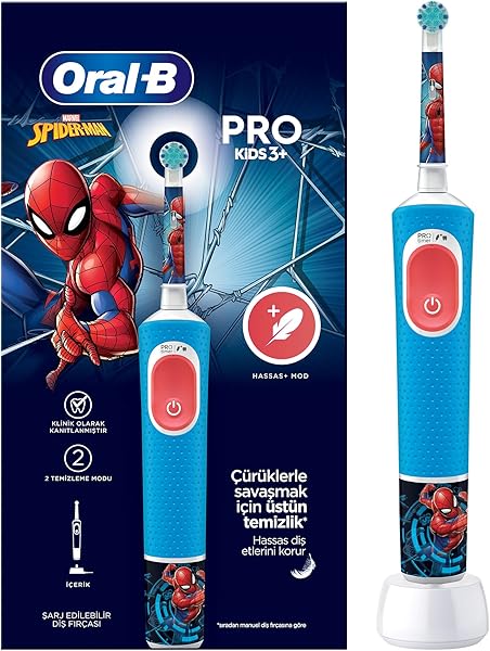 Oral-B Çocuk Şarjlı/Elektrikli Diş Fırçası Spiderman D103
