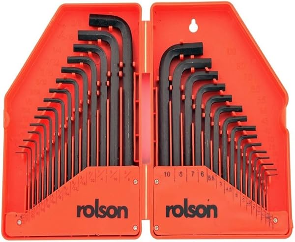 Rolson 40345 30 pc MM/IMP Hex Key Set