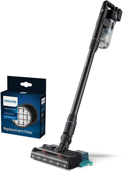 Philips 7000 Serisi Aqua 25.2 V Kablosuz Dik Süpürge (XC7053/01) ve Philips Orijinal Yedek Filtre - Kablosuz Süpürge 6000, 70