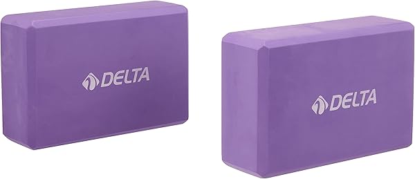 Delta Çiftli Yoga Blok - 2 Adet Yoga Block - Eva Yoga Bloğu Seti,Mor