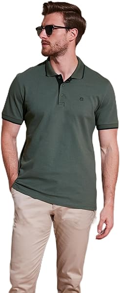 Buratti %100 pamuk düğme şeridi Regular Fit Polo Erkek Polo Ceket T Shirt 5902118
