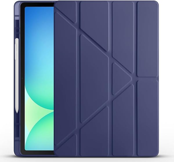 Aksesuarcim Samsung ile Uyumlu Galaxy Tab S10 FE Plus SM-X620 X626B için Kılıf Silikon Yumuşak Kalem Bölmeli Esnek 4 Farklı S