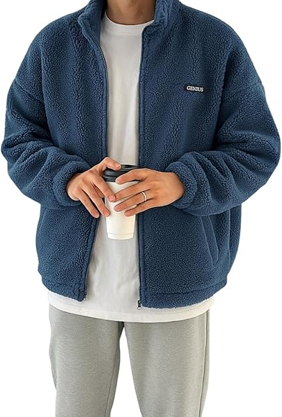 Oversize Peluş Tam Fermuarlı Sweatshirt Peluş İçi Polarlı Sherpa Kumaş Sweatshirt