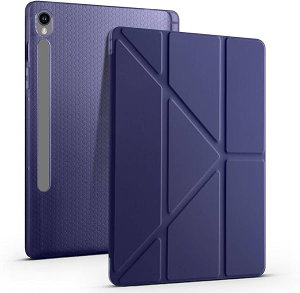 Aksesuarcim Samsung Galaxy Tab S10 Lite SM-X400 ile Uyumlu Kılıf Silikon Yumuşak Kalem Bölmeli Esnek 4 Farklı Stand Olabilen 