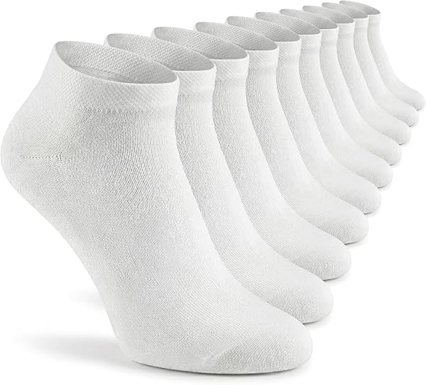 WinWith 10'lu Pamuklu Dikişsiz Düz Gündelik Klasik Erkek Kadın Sneaker Çorap, Bilek Boy Kısa Spor Koşu Yürüyüş Çorabı 3007