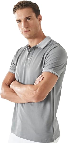 AC&CO/Altınyıldız Classics Slim Fit Dar Kesim Kıvrılmaz Polo Yaka Kısa Kollu Tişört