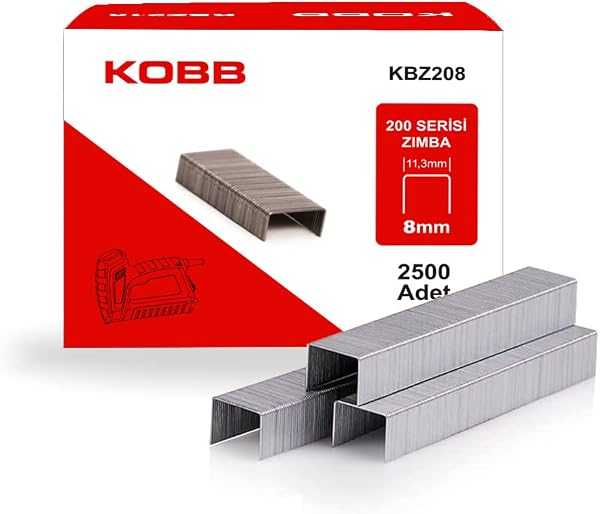 KOBB KBZ208 8mm 2500 Adet 200 Serisi Ağır Hizmet Tipi Zımba Teli
