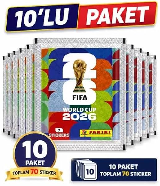 Panini FIFA World Cup 2026 Sticker (5'li veya 10'lu Paket Seçeneği) (10)